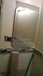 Bathroom reno   ceramic tile  wall  installing issues (16)