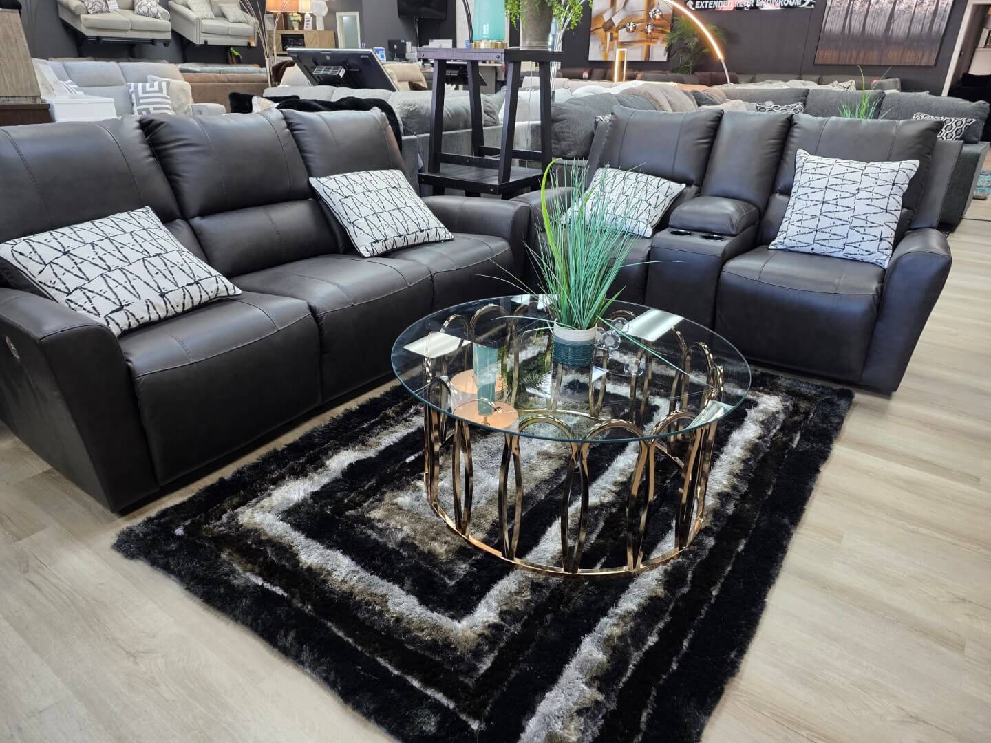 New sofa and coffee table.