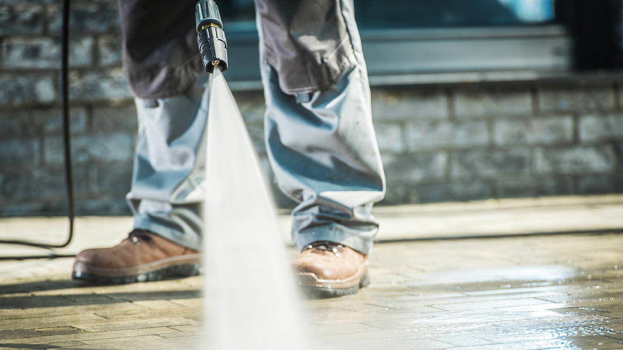 Cover power washing